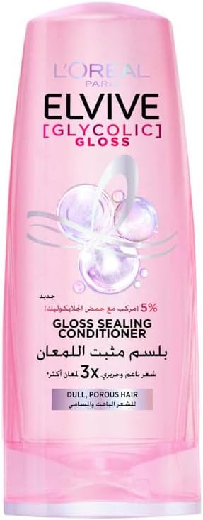 L’Oreal Paris Elvive Glycolic Gloss Conditioner, 5% Gloss Complex with [Glycolic Acid], 360 ml
