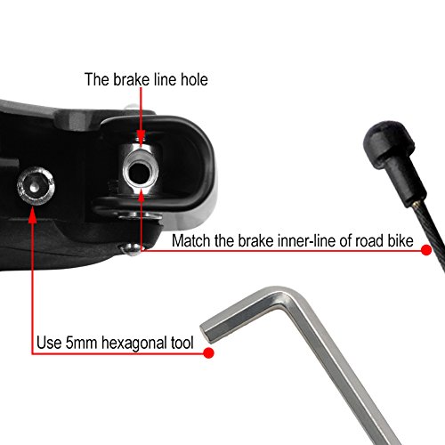 Topcabin 1 Pair Bike Brake Lever Aluminum Alloy Bicycle Brake Lever For Road Bike Bicycle Metal Rubber Parts #TOP3