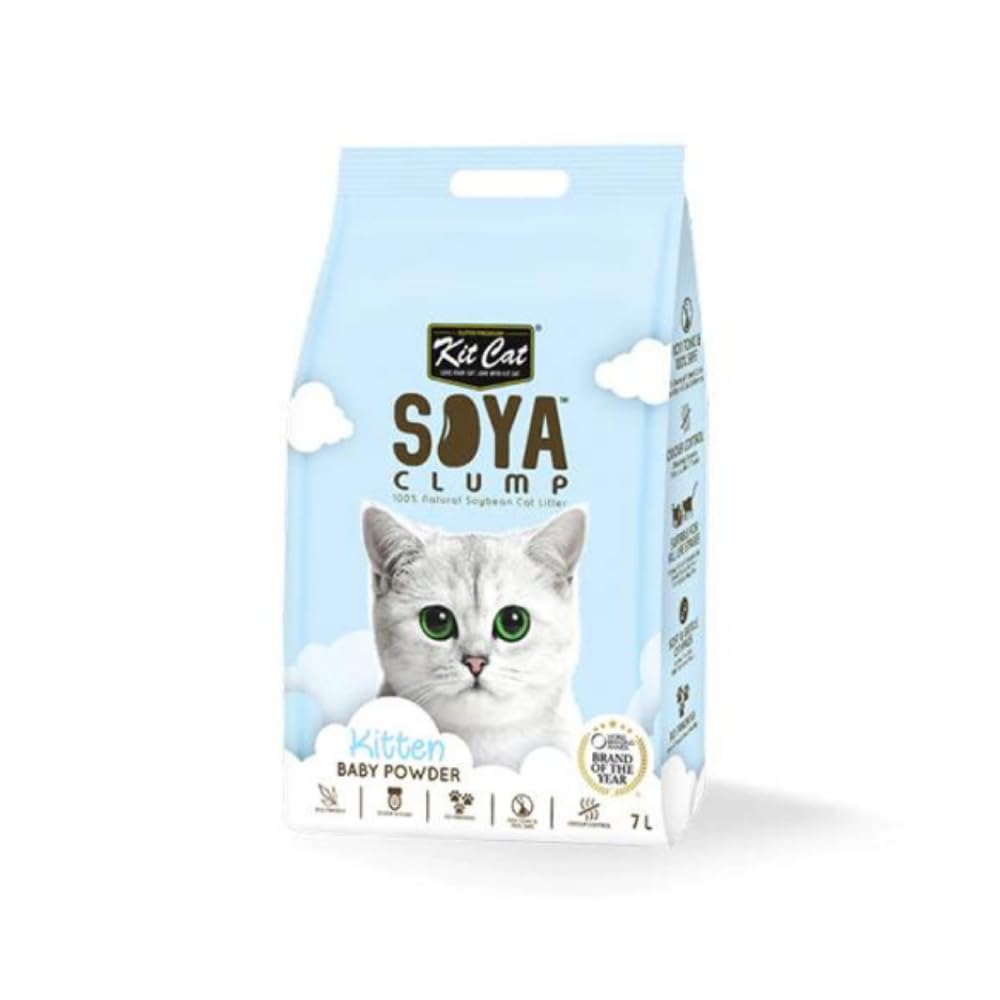 Kit Cat Soybean Litter Soya Clump Kitten Baby Powder 7L