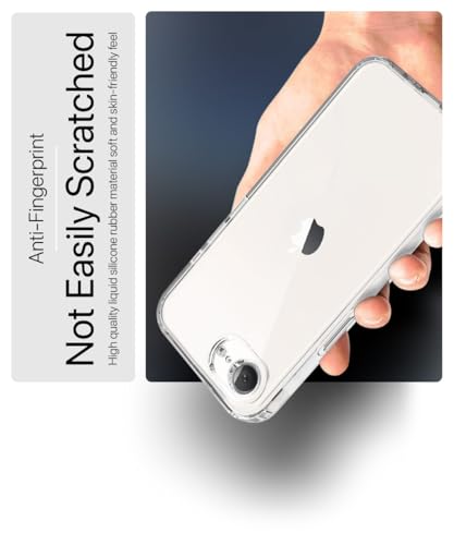 Image of WOW IMAGINE Transparent Back Cover Case for iPhone 16e | iPhone 17e | Raised Bumps for Full Device & Camera Protection Shockproof TPU Silicone Back Case Mobile Cover - Transparent