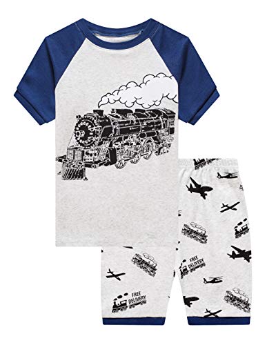 Image of KikizYe Boys Short Sleeve Pajamas Kids Summer Pjs Children Pajamas