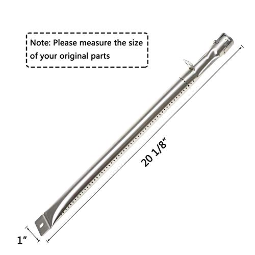 Hisencn Replacement Parts For Chargriller 3001, 3008, 3030, 4000, 5050, 5252 Gas Grill Models, Stainless Steel Burner, Porcelain Steel Heat Plate, Porcelain Cast Iron Cooking Grid Grates #TOP1