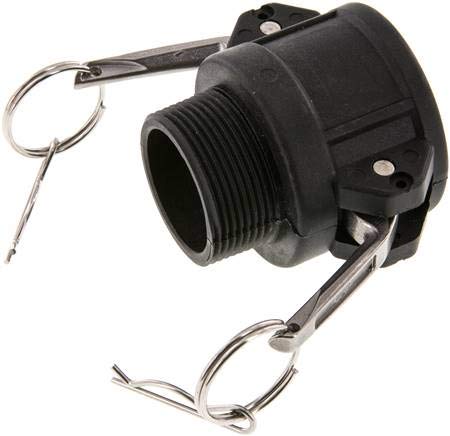 Kamlock-Kupplung (B) R 1-1/2"(AG), Polypropylen Werkstoff:Polypropylen* Gewinde:R 1-1/2" PN:6bar