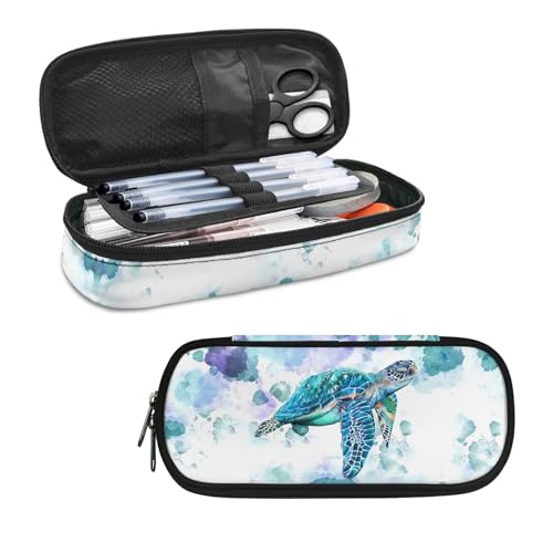 Image of Sea Turtle Pencil Cases for Adults Kids Pen Bag School Pencil Pouch Pen Holder Portable Pen Case Storage Pouches Travel Gifts Office Supplies