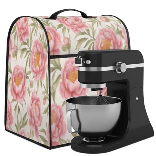 Coffee Maker Cover Watercolor Floral Flower Kitchen Appliance Covers Small Appliance Covers Blender Cover Juicer Cover Dust Covers for Kitchen Appliances with Top Handle and Pockets,Washable,B180