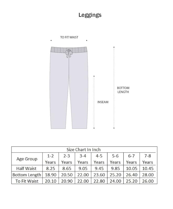 BUMZEE Leggings da ragazza in cotone, vestibilità regolare, confezione da 2