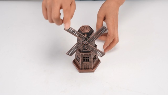 Amazon.com: Pssopp Dutch Windmill Model, Metal Windmill Model