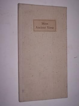 Hardcover Most ancient verse. Book