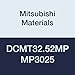 Mitsubishi Materials DCMT32.52MP MP3025 Coated Cermet DC Type Positive Turning Insert with Hole, MP Breaker, Rhombic 55?, Grade MP3025, 0.375" IC, 0.156" Thick, 0.031" Corner Radius (Pack of 10)