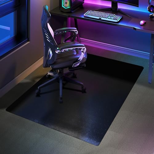 SALLOUS - Tapete para silla de oficina de 48 x 36 pulgadas para suelos alfombrados, tapete para silla de juegos con agarres, protector de suelo, tapete para silla de escritorio de computadora para