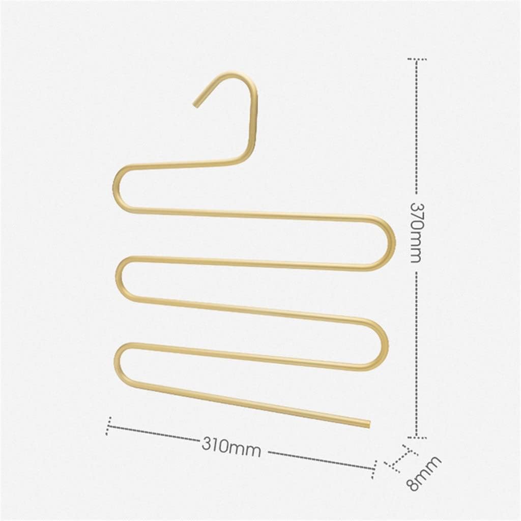 S Shape Pants Racks 5 Layers Clothes Hangers Aluminum Alloy Storage Multilayer Trousers Organizer Hanger(D)