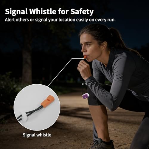 Lampe frontale de course ultra légère 38g avec éclairage LED vert et rouge - 5