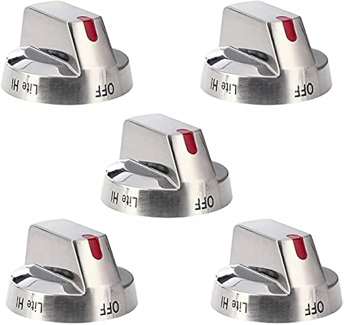 DG64-00473A Fits Top Burner Control Dial Knob Range Oven Stainless Steel