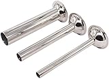 DumanAsen - Tubos de relleno de embudos de acero inoxidable para embutidos manuales, para molinillos de carne #8, Φ12mm/Φ19mm/Φ32mm (juego de 3)