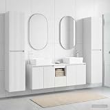 Generico Set di mobili per Il Bagno 5 pz Bianco 33 x 34.5 x 160 cm,3406033