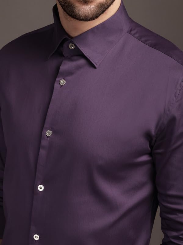 Image of The Stripp & Co Men's Full Sleeve Cotton Solid Shirt | Regular Fit Casual | Soft & Breathable Fabric | Button-Down Collared Formal,& Office Wear | Everyday Shirt | Sizes M to 2XL