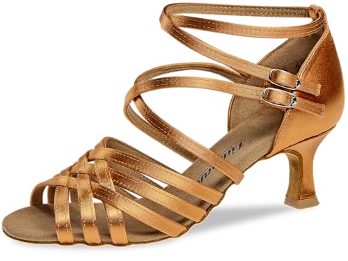 Chaussure de danse Diamant Femme 108-077-379 en satin noir pour danses de salon