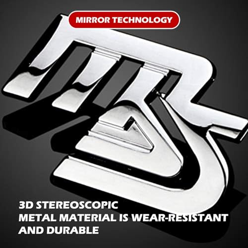 Image of MS Rear Trunk Mazzda Speed Emblem Decor Badge Decal Compatible with Full Range of Mazzda 3 6 CX MX Miata, etc (M-S Chrome)