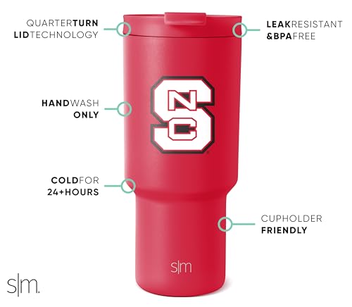 Image of Simple Modern NC State Wolfpack Tumbler with Straw | 30oz | Collegiate