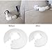 Mengger embellecedor radiador plástico collar tuberia Cubiertas 40 Piezas blanco 16mm 20...