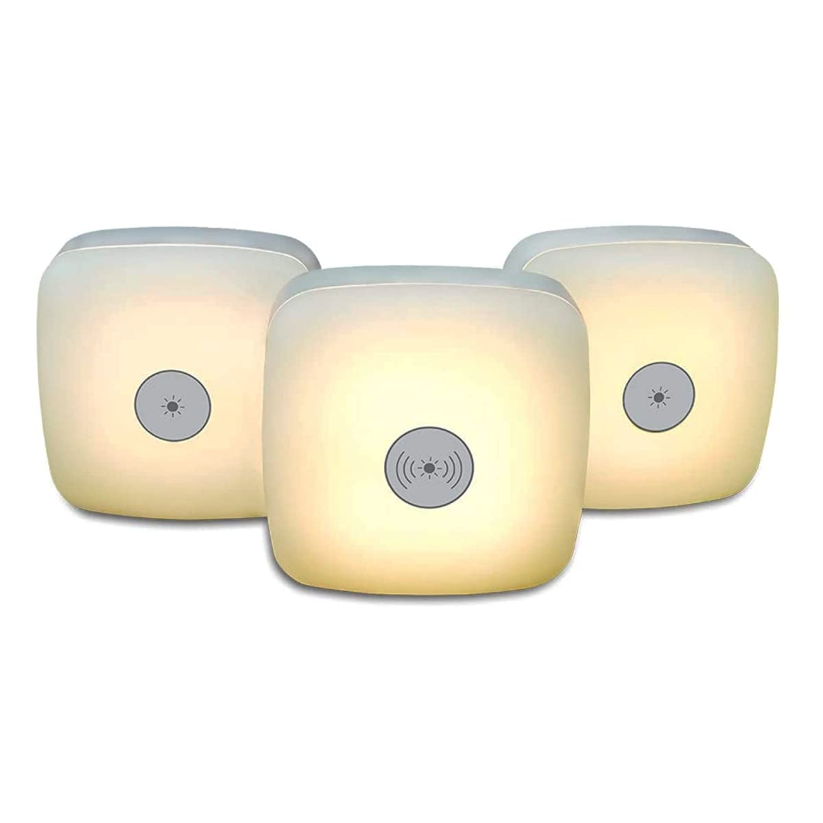 Night light rechargeble led night light remote control dimmeble adjustable touch control night light stick anywhere battery powered nightlight for kids nursery mom 3-pack