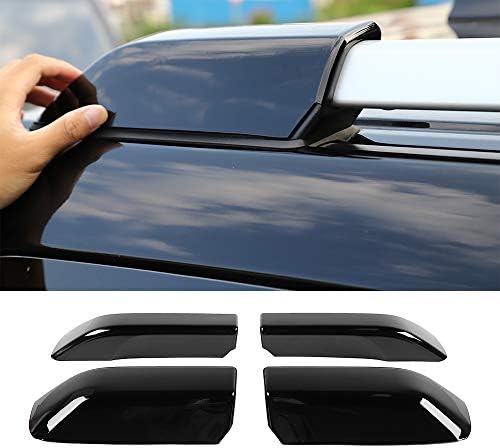 JeCar Roof Rails Rack End Cap Protection Cover Shell Roof Rails Rack Leg Cover End Cap Protection Cover Shell 4Runner Accessories for Toyota 4Runner 2010-1019 4Pcs Black