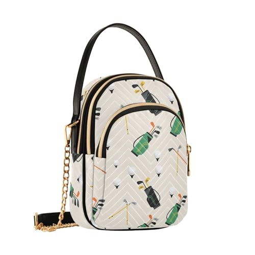 Image of MCHIVER Golf Crossbody Bag for Women Cell Phone Purse Wallet with Removable Chain Shoulder Handbag