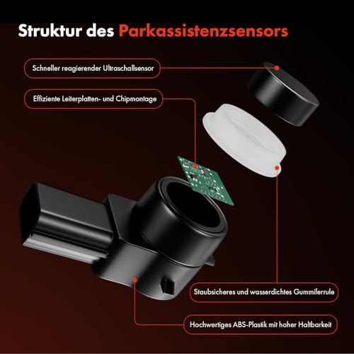 Frankberg Parksensor Einparkhilfe Vorne Hinten Kompatibel mit Galaxy WA6 1.6L-2.3L 2009-2015 Mondeo IV BA7 1.6L-2.5L 2010-2012 S-Max WA6 1.6L-2.5L 2009-2014 Replace# AH42-15K859-AA