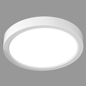 LVL LED Round Small Ceiling Light, 12W CCT Flat Ceiling Lights, Modern Flush Ceiling Lamp for Hallway, Bathroom, Corridor, Kitchen, Bedroom, Utility Room, OfficeWhite,  18cm-12W [Energy Class F]