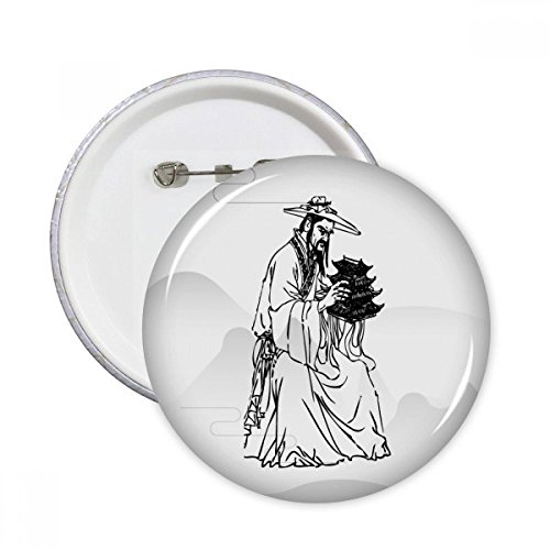Badge encre de Chine religion Dao le cadeau spirituel idéal en taille M