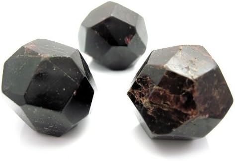 Garnet Faceted Crystal with Velveteen Pouch