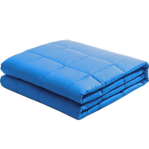 Viki Affordable Weighted Blanket | 15 lbs | 48''x 78'' | Blue | Adults | Fit Twin or Full Size Bed