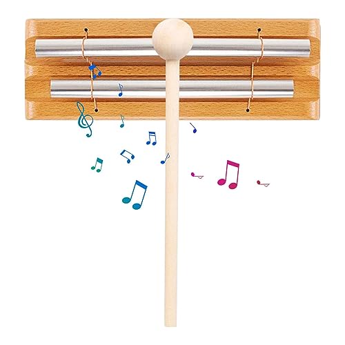 Mindful Chime, Mindfulness Hand Bell | Sino responsivo para aula com martelo madeira, relaxamento Mi