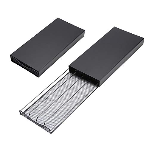 DEBEME Porta Cápsulas De Café Para Nespresso, Cajón De Almacenamiento De Cápsulas De Café, Antivibración Antideslizante, Negro 40