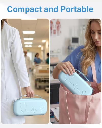 Image of ProCase Stethoscope Case for 3M Littmann Classic III & Cardiology IV -Lightblue | Hard Protective Carrying Bag Fits MDF, ADC, Omron Stethoscopes, Medical Storage Organizer for Nurses & Nursing Students