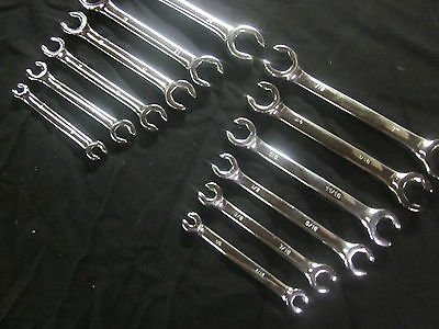 CTT 24 SAE&MM Sizes 12pc Flare NUT 15 Degree Offset Wrench Set Brake & AC Lines