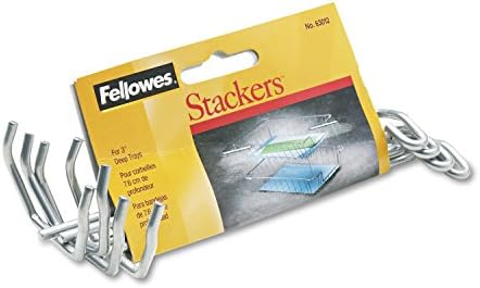 Fellowes 63012 Wire Tray Supports, LTR/Lgl, f/60012, 5-1/2-Inch, 4/ST, Silver image 3