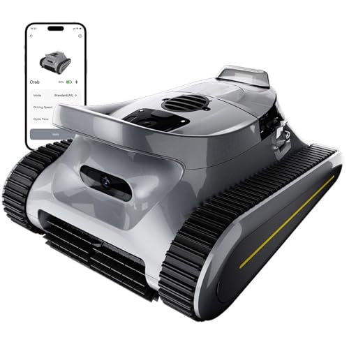 Cordless Robotic Pool Cleaner -Pool Vacuum 180W Brushless Motor, 45,000Pa Suction, Wall Climbing, Sonar Navigation, 3 Modes Automatic Pool Robot for Inground & Above-Ground Pools Up to 2150 Sq. Ft. by RERIOU - Used condition - US$301.29