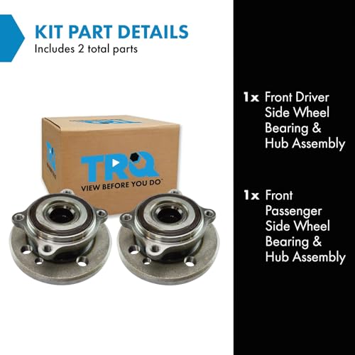 Image of TRQ Front Left and Right Wheel Bearing and Hub Assembly Set 2 Piece
