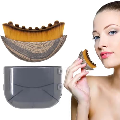 FiTspi Brosse de contour lymphatique pour le visage, brosses à sec pour le visage, masseur de drainage pour le visage, sculpter le menton et la mâchoire,...