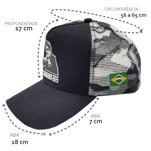 Boné Country Jair Bolsonaro Mito Camuflado Preto