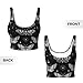 Women Girls Comfy U-Shaped Back Yoga Vest Elastic for Gothic Moth Skull Sun Moon Black and White Athletic Tops with Pads Control Shapewear Activewear for Workout Training