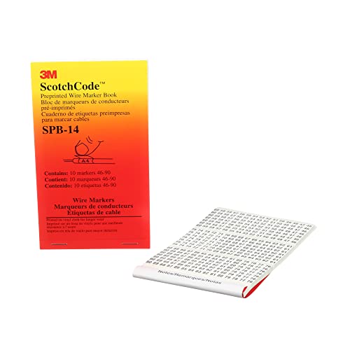 Carnet 3M ScotchCode de repérage de câbles pré-imprimés pour électricien