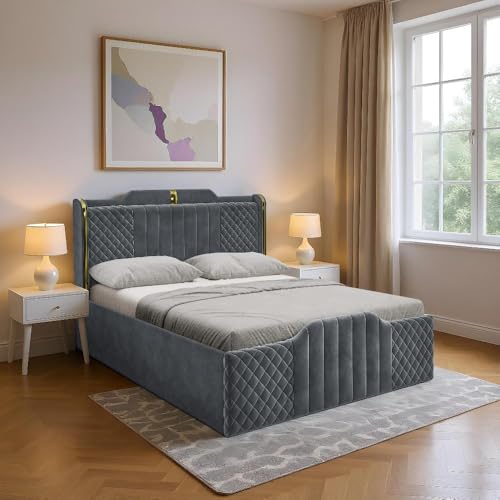 Image of Wakefit Velura Queen Size Storage Upholstered Bed
