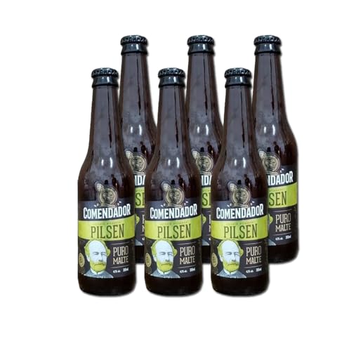 Kit c/ 6 Unid. Cerveja Pilsen Long Neck Comendador 355 Ml