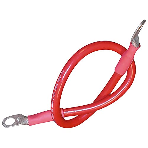 Câble de qualité marine 4 AWG conducteur cuivre rouge 0.6m batterie de bateau