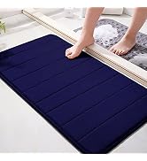 JMTOOR Memory Foam Bath Mat 17" X 24" Coral Velvet Super Non-Slip Rapid Water Absorption Soft and...
