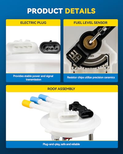 Image of PHILTOP Electric Fuel Pump Assembly Fits for Chevrolet Impala, Monte Carlo, Buick Century 2004 2005, V6 3.4L /3.8L, FG0342