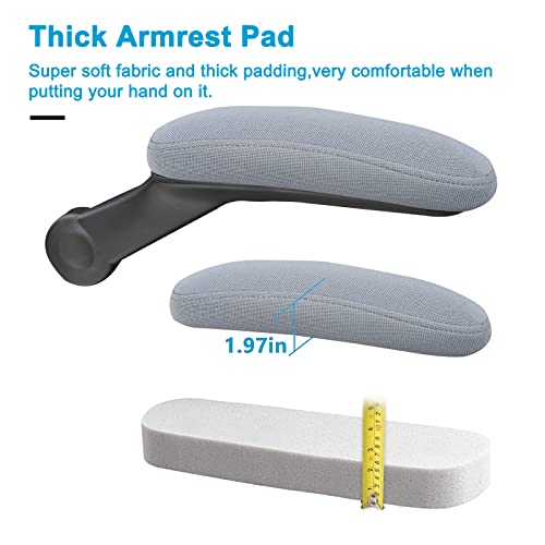 Boliss Ergonomic Office Computer Mesh Desk Chair With Thickened Cushion Waist Support And Adjustable Headrest Flip Arm, Suitable For Home And Office 400 Lbs - Gray #TOP2