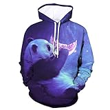 Kolylong® Unisex 32D Hoodie Herren Damen Kapuzenpullover Langarm Drawstring Pullover Sweatshirt mit Tasche Sport Fitness Training Kapuzenpulli Shirt Top Bluse Oberteil Freizeitshirt